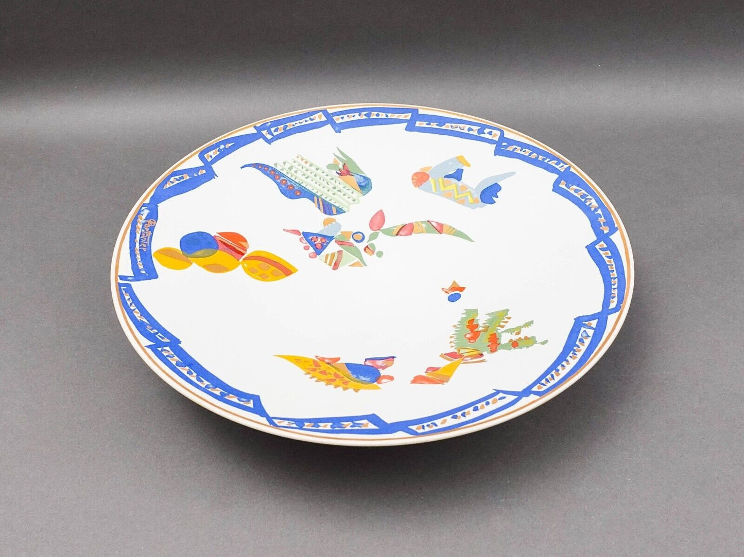 Rosenthal Germany Gilbert Portanier Large Pottery Wall Centerpiece Bowl 14.25"