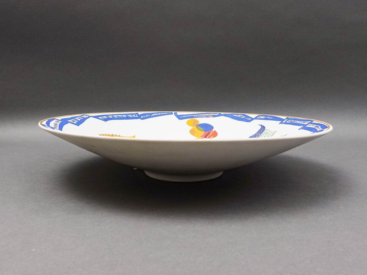 Rosenthal Germany Gilbert Portanier Large Pottery Wall Centerpiece Bowl 14.25"