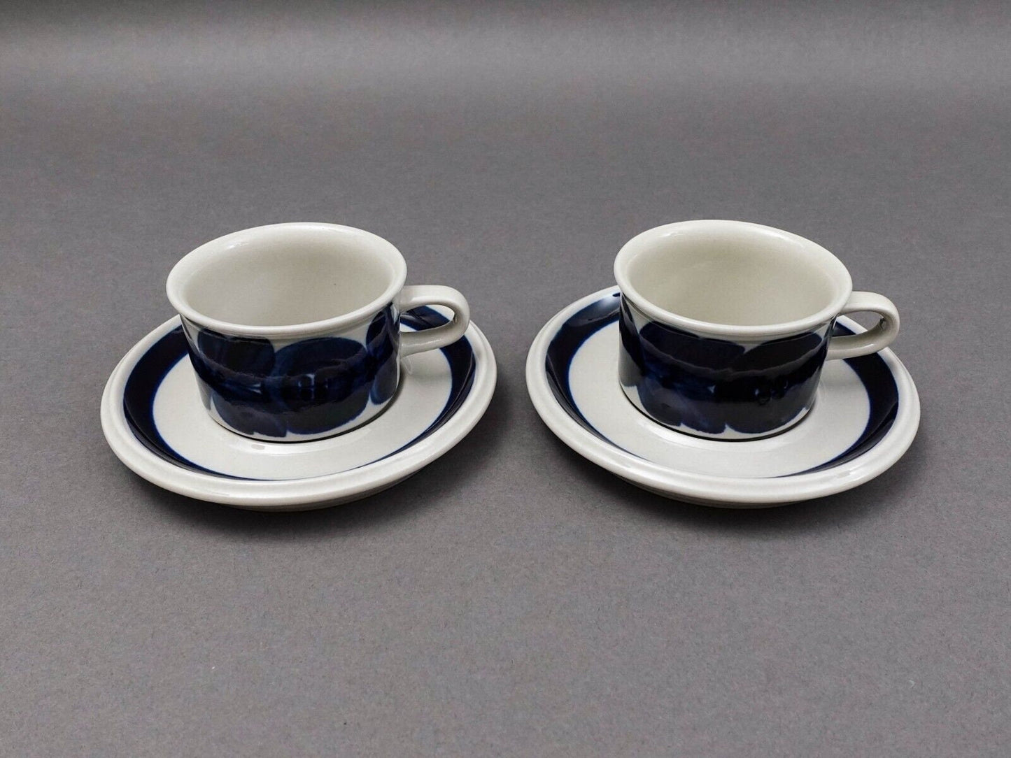 Arabia Finland Ulla Procope Anemone Demitasse Espresso Cup & Saucer Set Of 2