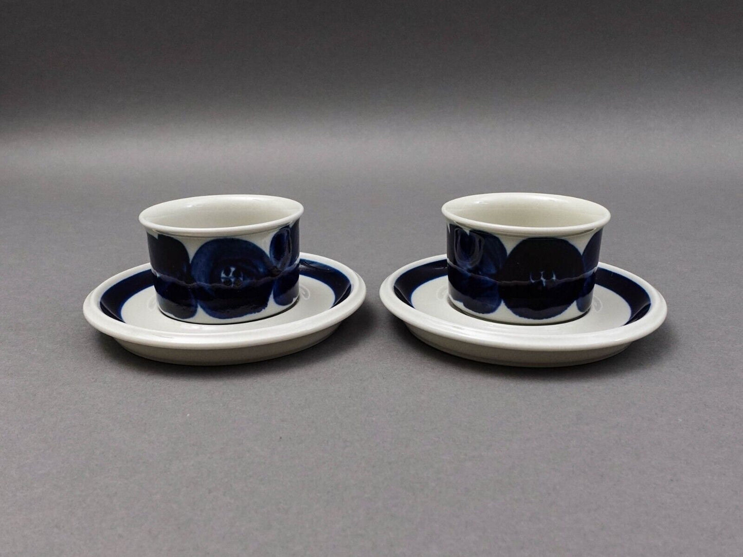 Arabia Finland Ulla Procope Anemone Demitasse Espresso Cup & Saucer Set Of 2