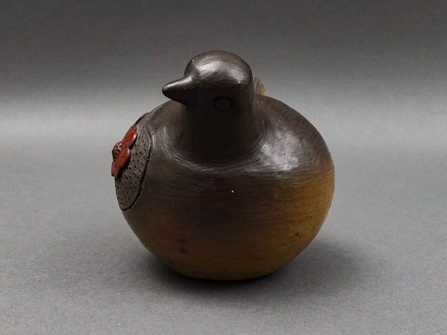 Graciela Quintana Signed Paraguayan Handmade Brown Quail Over All Art Pottery