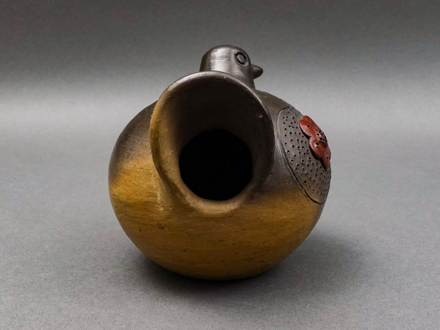 Graciela Quintana Signed Paraguayan Handmade Brown Quail Over All Art Pottery