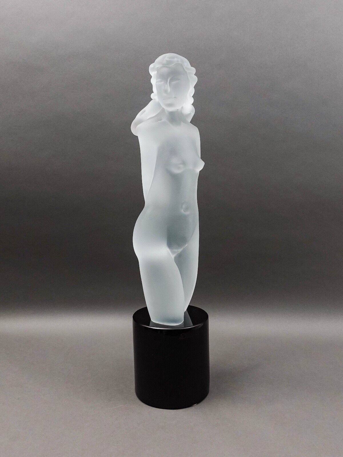 Dino Rosin (Italian, 1948) Female Woman Frosted Murano Art Glass Sculpture 26"