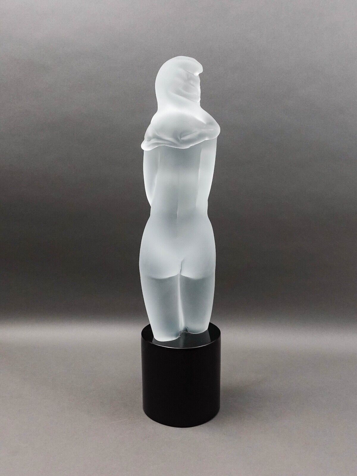 Dino Rosin (Italian, 1948) Female Woman Frosted Murano Art Glass Sculpture 26"