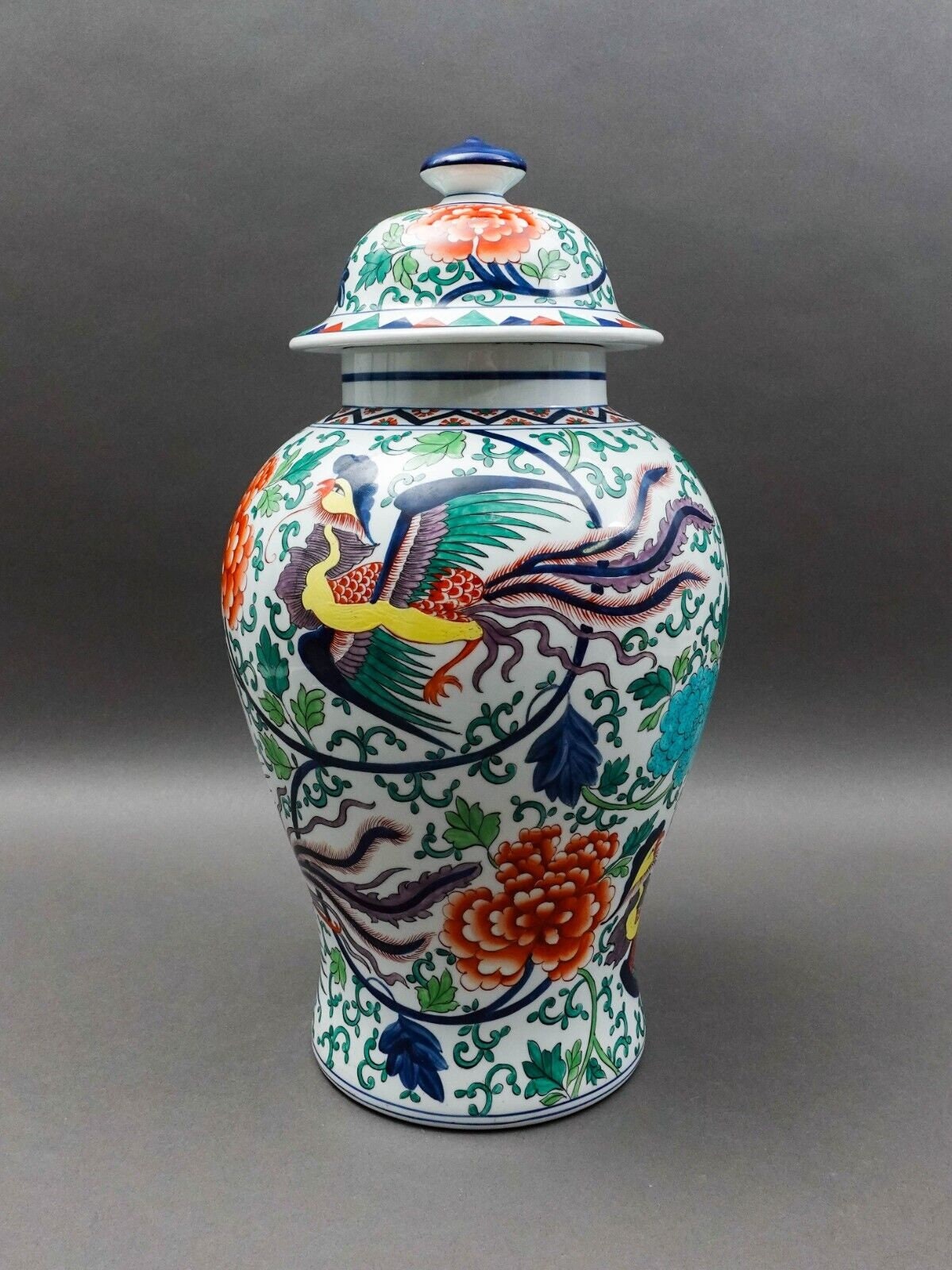Cartier Porcelaine De Paris France Hand Painted Large Ginger Jar Vase 18.5"