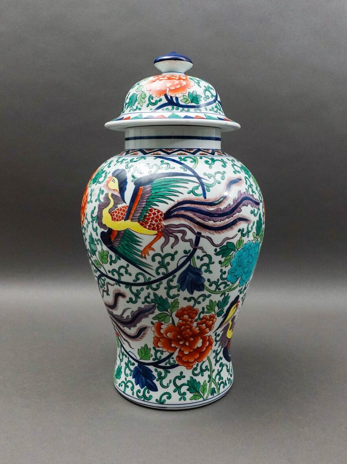 Cartier Porcelaine De Paris France Hand Painted Large Ginger Jar Vase 18.5"