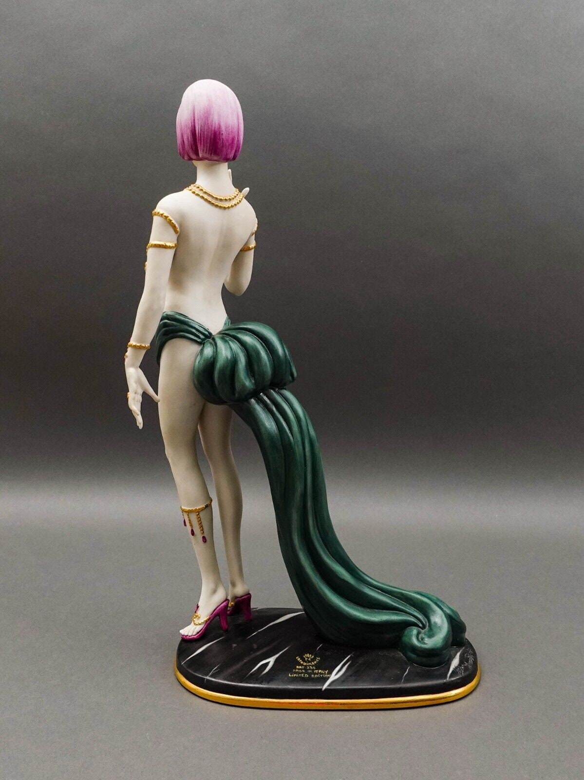 Capodimonte Italy Mario Pegoraro Ester Bassano Art Deco Lady Sculpture 17.25"