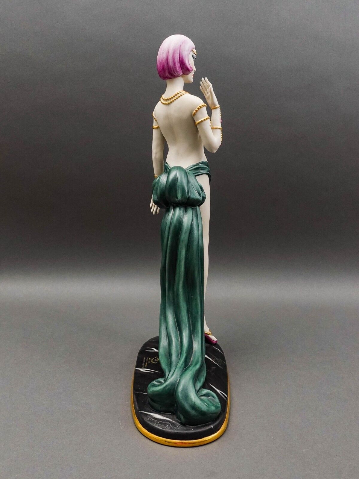 Capodimonte Italy Mario Pegoraro Ester Bassano Art Deco Lady Sculpture 17.25"
