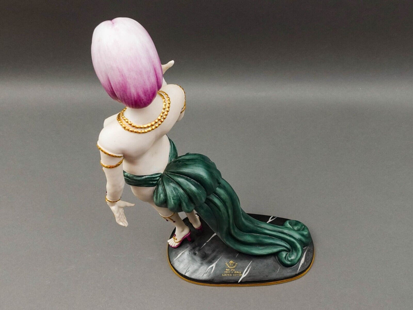 Capodimonte Italy Mario Pegoraro Ester Bassano Art Deco Lady Sculpture 17.25"