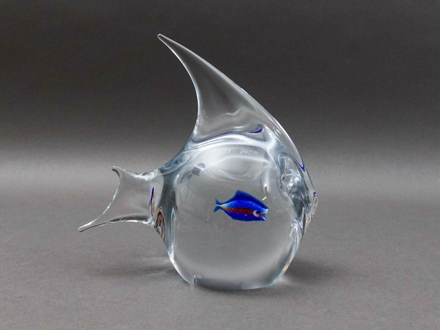 Elio Raffaeli Signed Oggetti Murano Italy Fish Aquarium Art Glass Sculpture