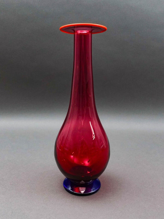 Orrefors Sweden Erika Nils Lagerbielke Solo Tulip Art Glass Vase 12 1/2"