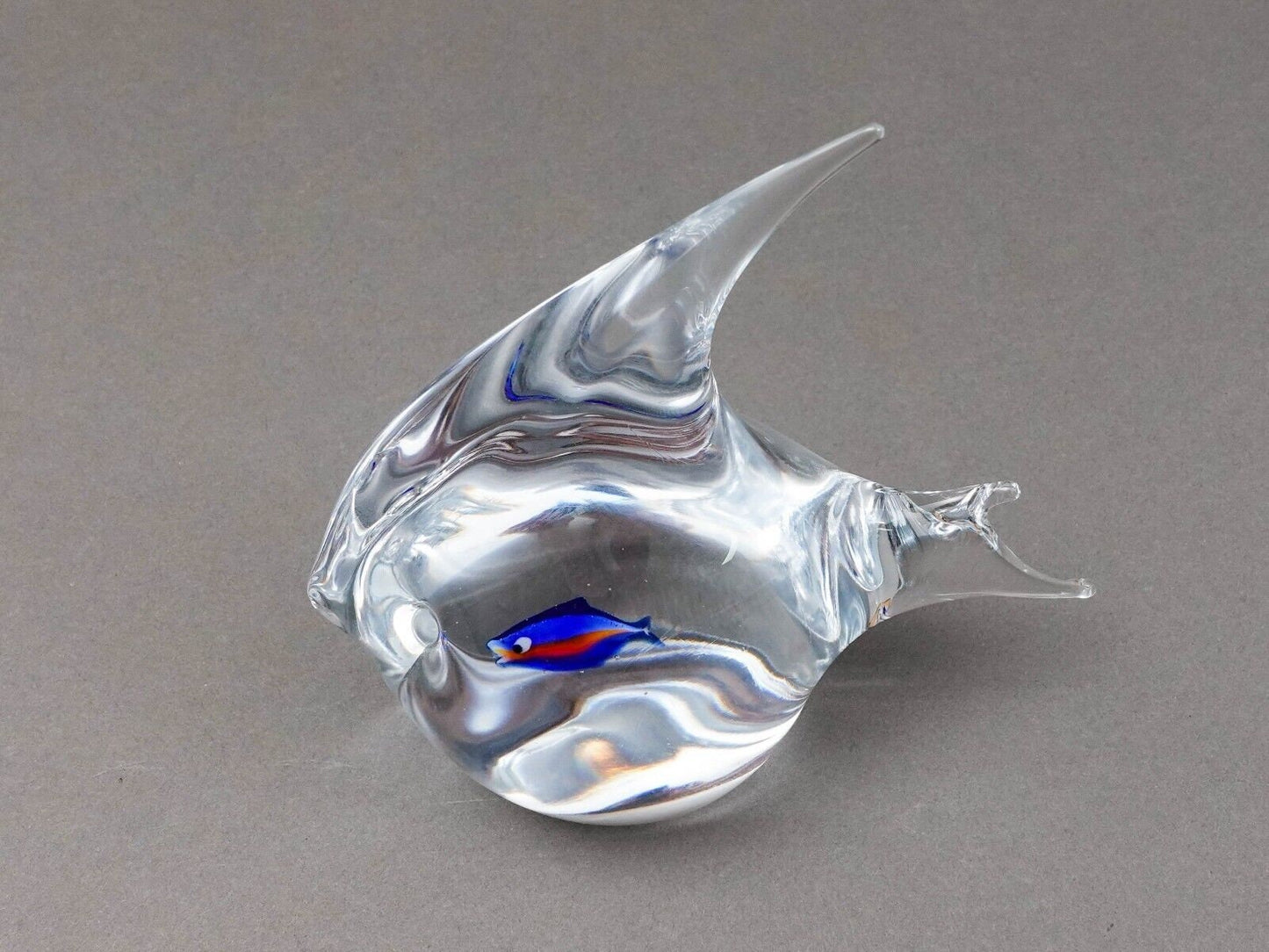 Elio Raffaeli Signed Oggetti Murano Italy Fish Aquarium Art Glass Sculpture
