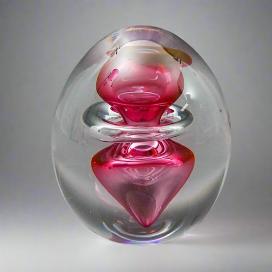 Studio Ahus Sweden 1994 Hanne Dreutler & Arthur Zirnsack Art Glass Paperweight