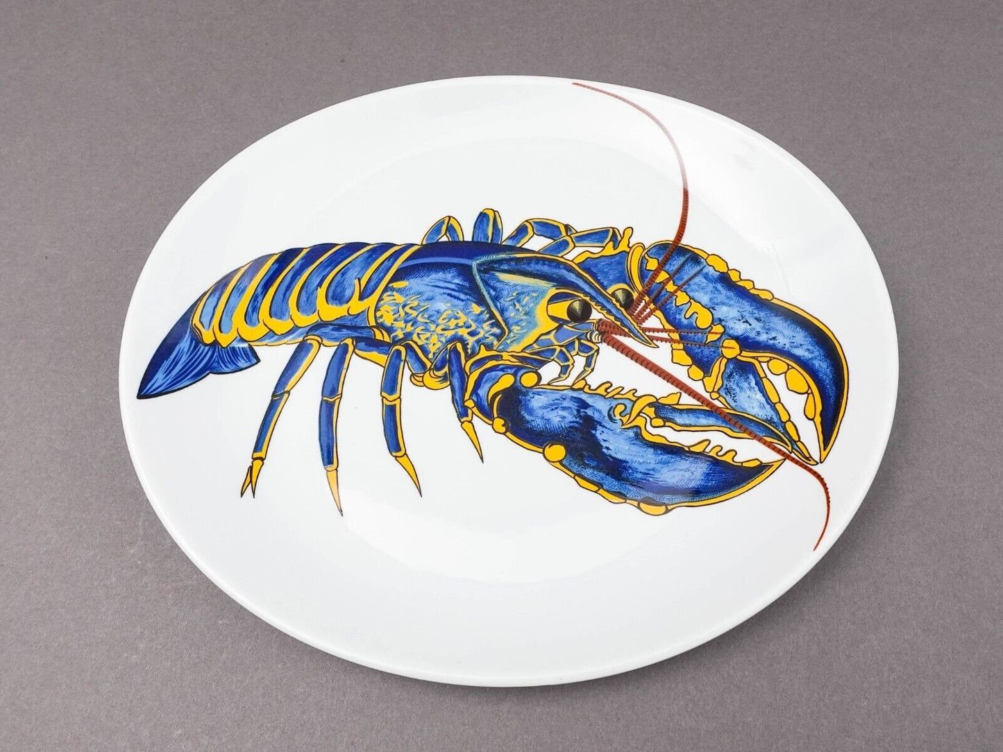 Pillivuyt France Decor Grand Feu Blue Lobster 11 1/2" Plate Set Of 4