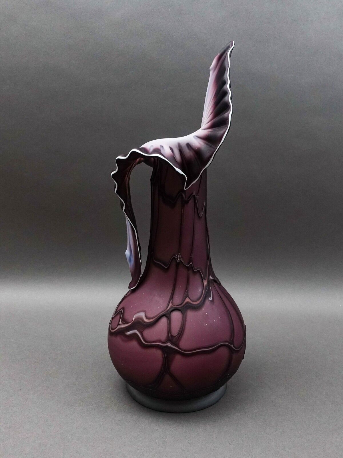 Essie Zareh Signed Russian Baijan Jack In The Pulpit Purple Art Glass Vase 17"