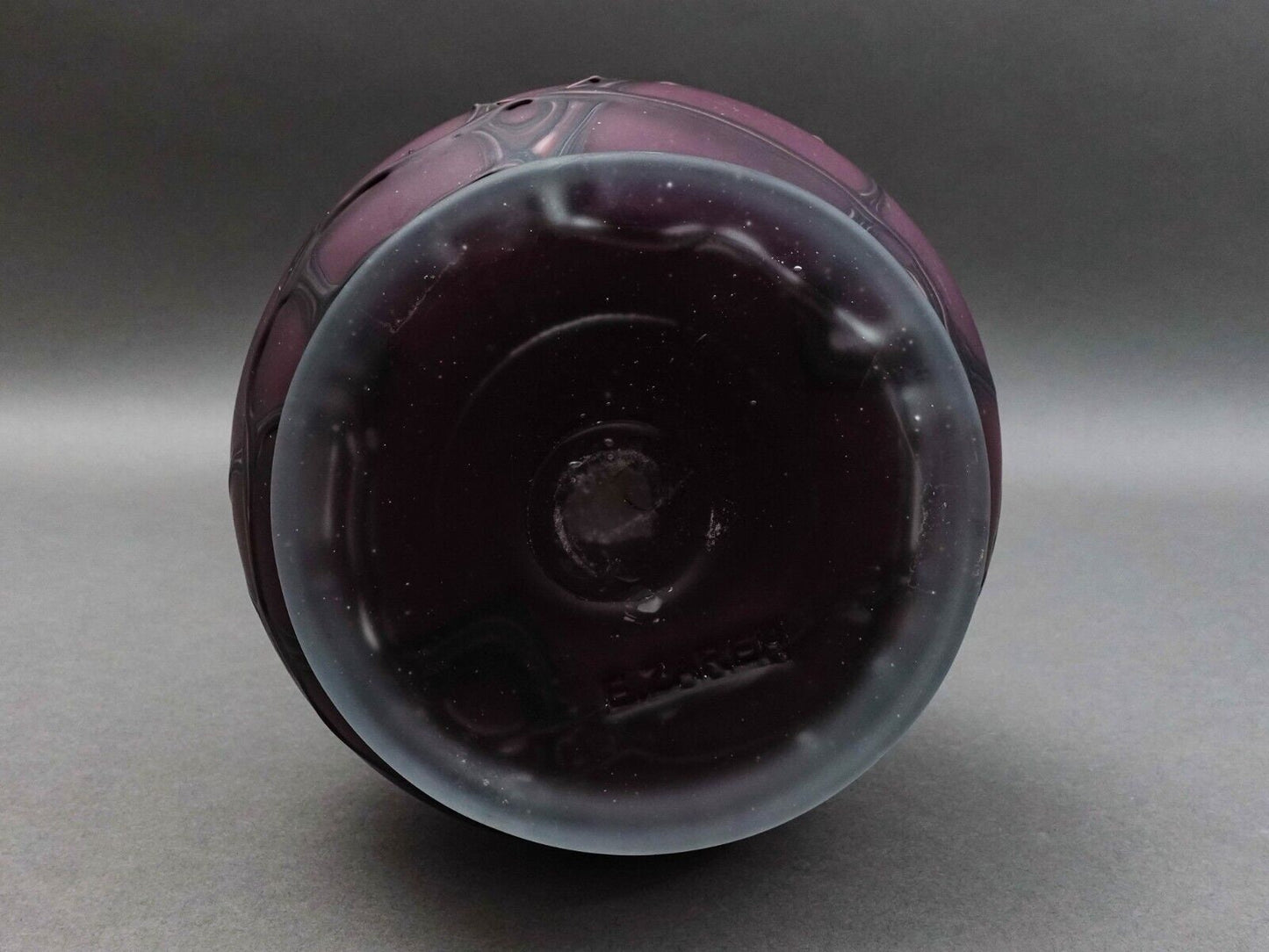 Essie Zareh Signed Russian Baijan Jack In The Pulpit Purple Art Glass Vase 17"
