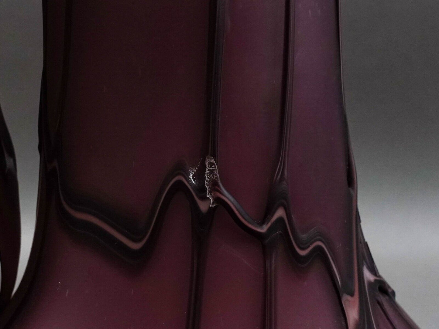 Essie Zareh Signed Russian Baijan Jack In The Pulpit Purple Art Glass Vase 17"