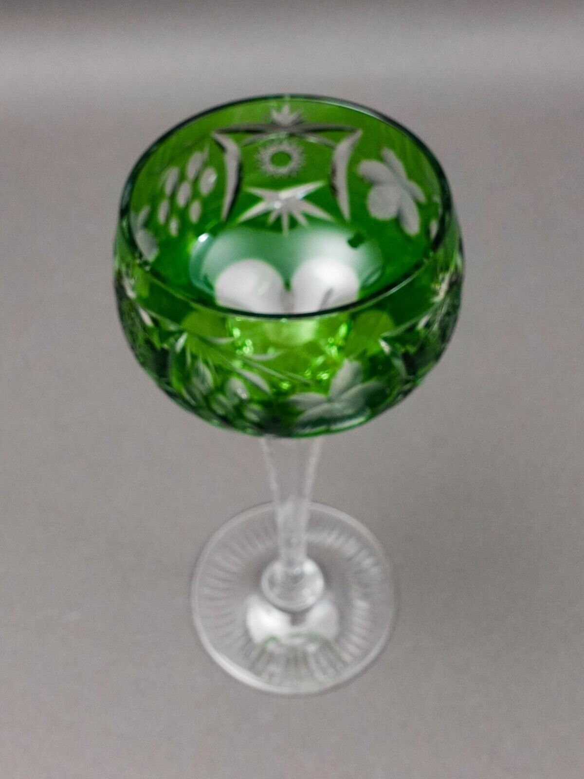 Nachtmann Traube Cut To Clear Crystal 8 1/8" Tall Wine Hock Glasses Set Of 6
