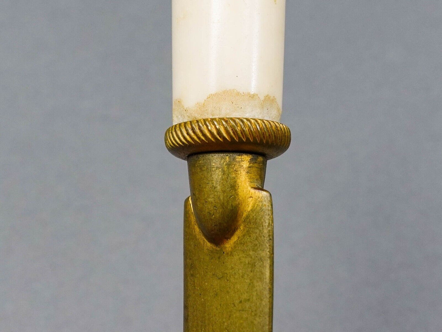 Antique French Empire Neoclassical Marble Bronze Inkwell & Letter Opener Set