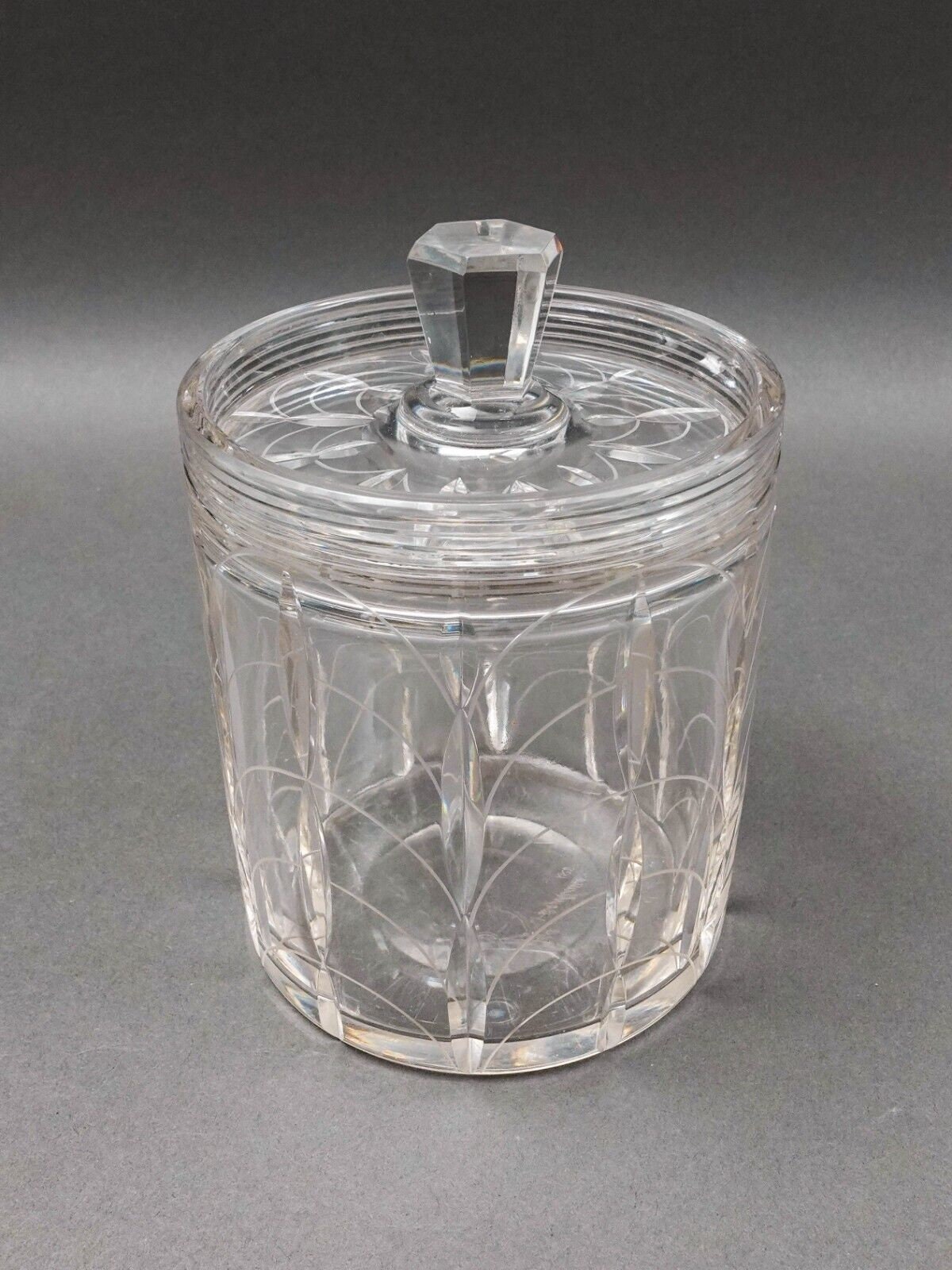 Clyne Farquharson For John Walsh Crystal Kendal Lidded Biscuit Barrel Cookie Jar