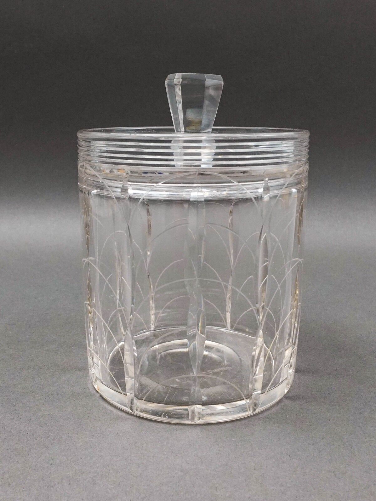 Clyne Farquharson For John Walsh Crystal Kendal Lidded Biscuit Barrel Cookie Jar