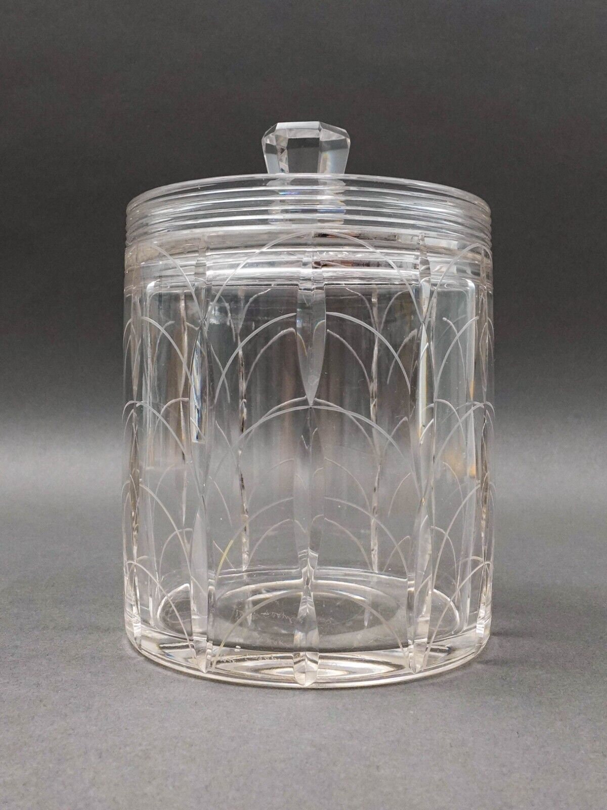 Clyne Farquharson For John Walsh Crystal Kendal Lidded Biscuit Barrel Cookie Jar