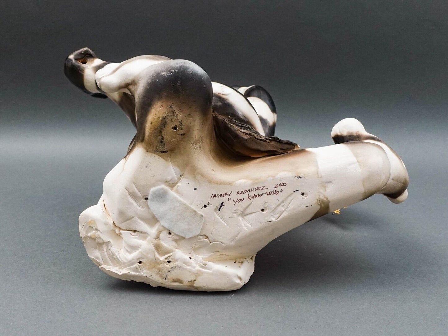 Andrew Rodriguez Luguna Pueblo New Mexico 2000 "You Know Who" Pottery Sculpture