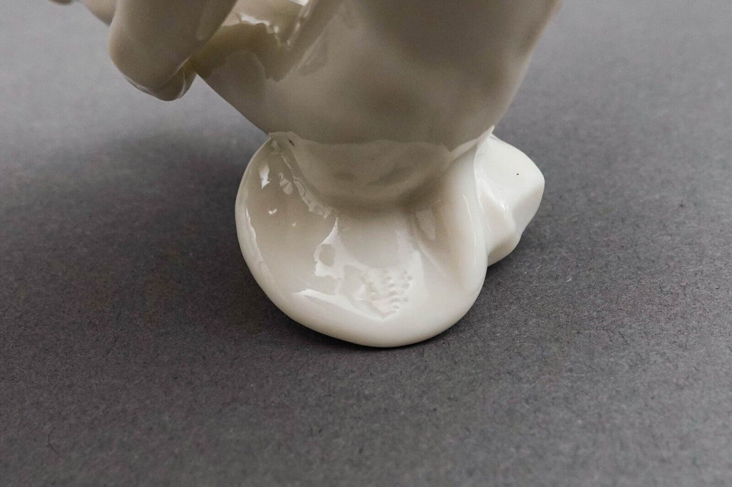 Nymphenburg Germany Rare Antique White Porcelain Monkey Figurine Holding Fruit