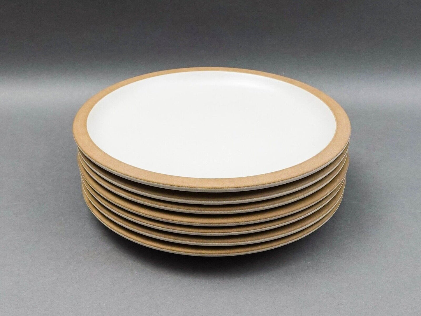 Edith Heath Ceramics Sausalito California White 11 1/2" Dinner Plate Set Of 7