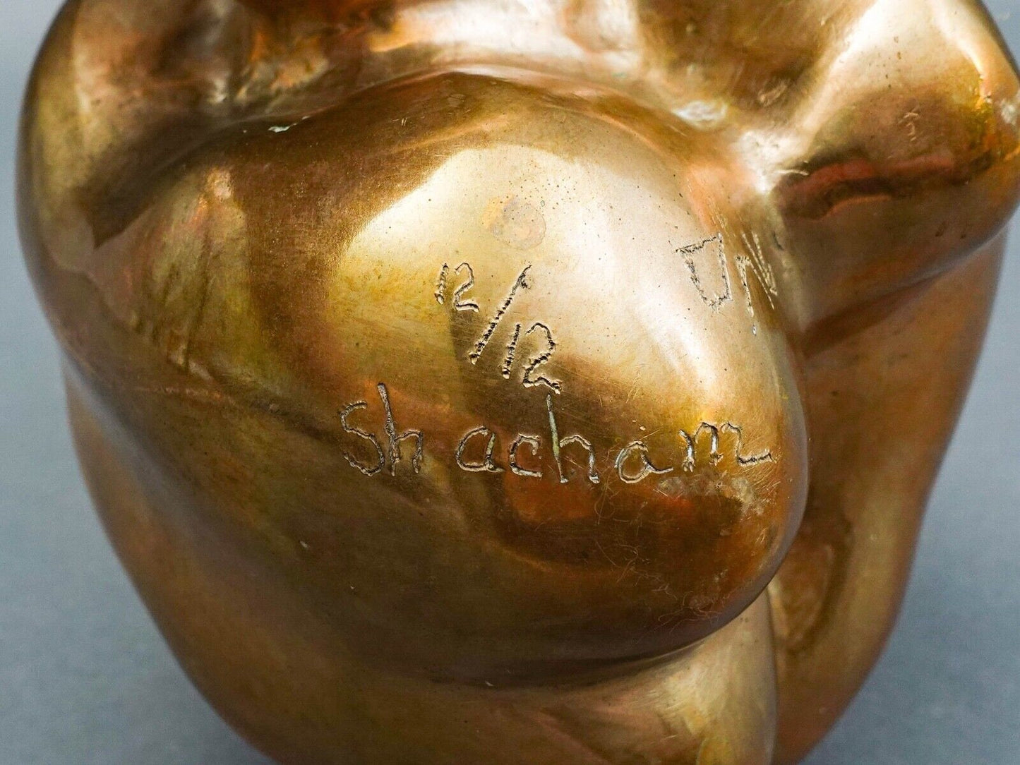 Michael Shacham (B 1938) Bronze Abstract Figural Sculpture Limited Edition 12/12