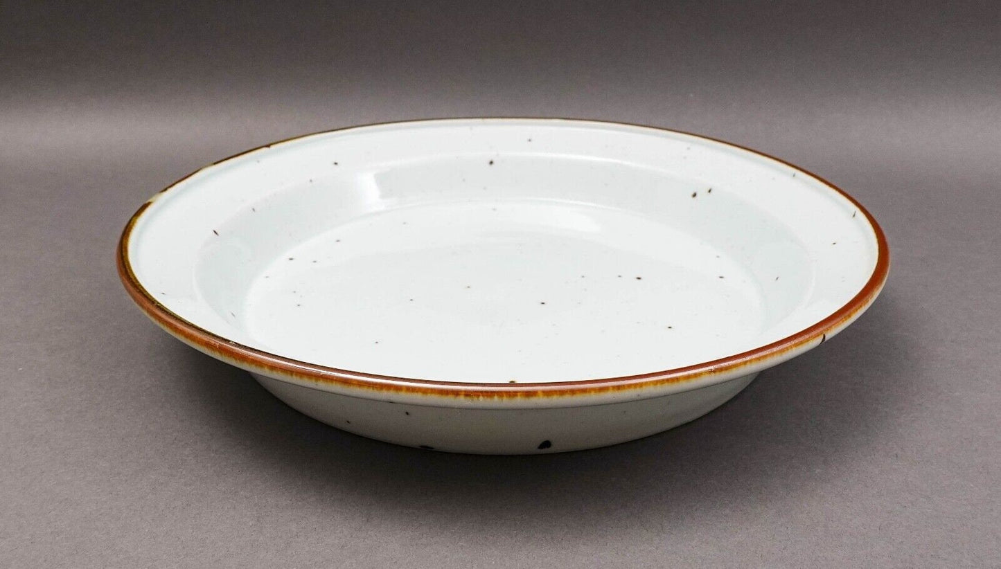 Dansk Denmark Niels Refsgaard Brown Mist 13" Deep Round Bowl Platter Pie Dish