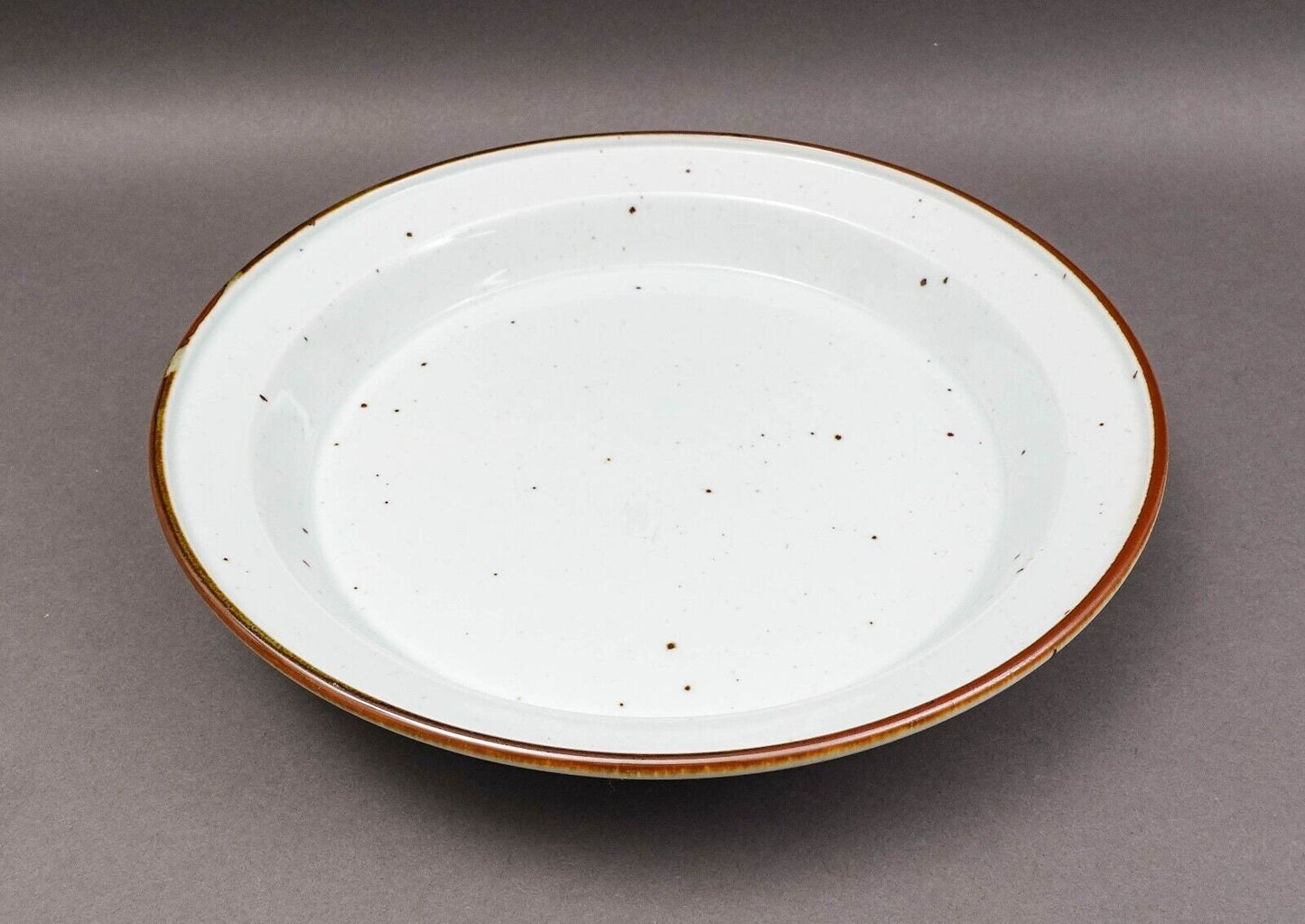 Dansk Denmark Niels Refsgaard Brown Mist 13" Deep Round Bowl Platter Pie Dish