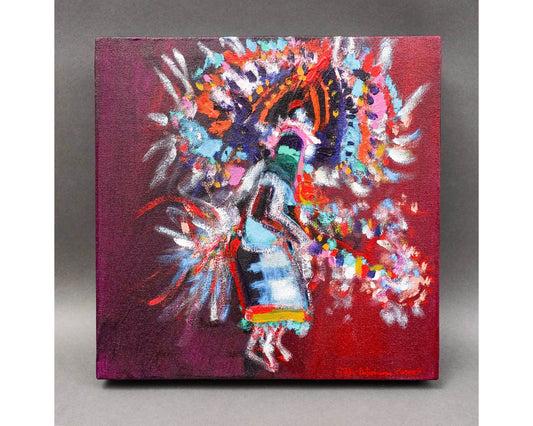 Pablo Antonio Milan (American, 1961-2017) Kachina Dancer Oil On Canvas Painting