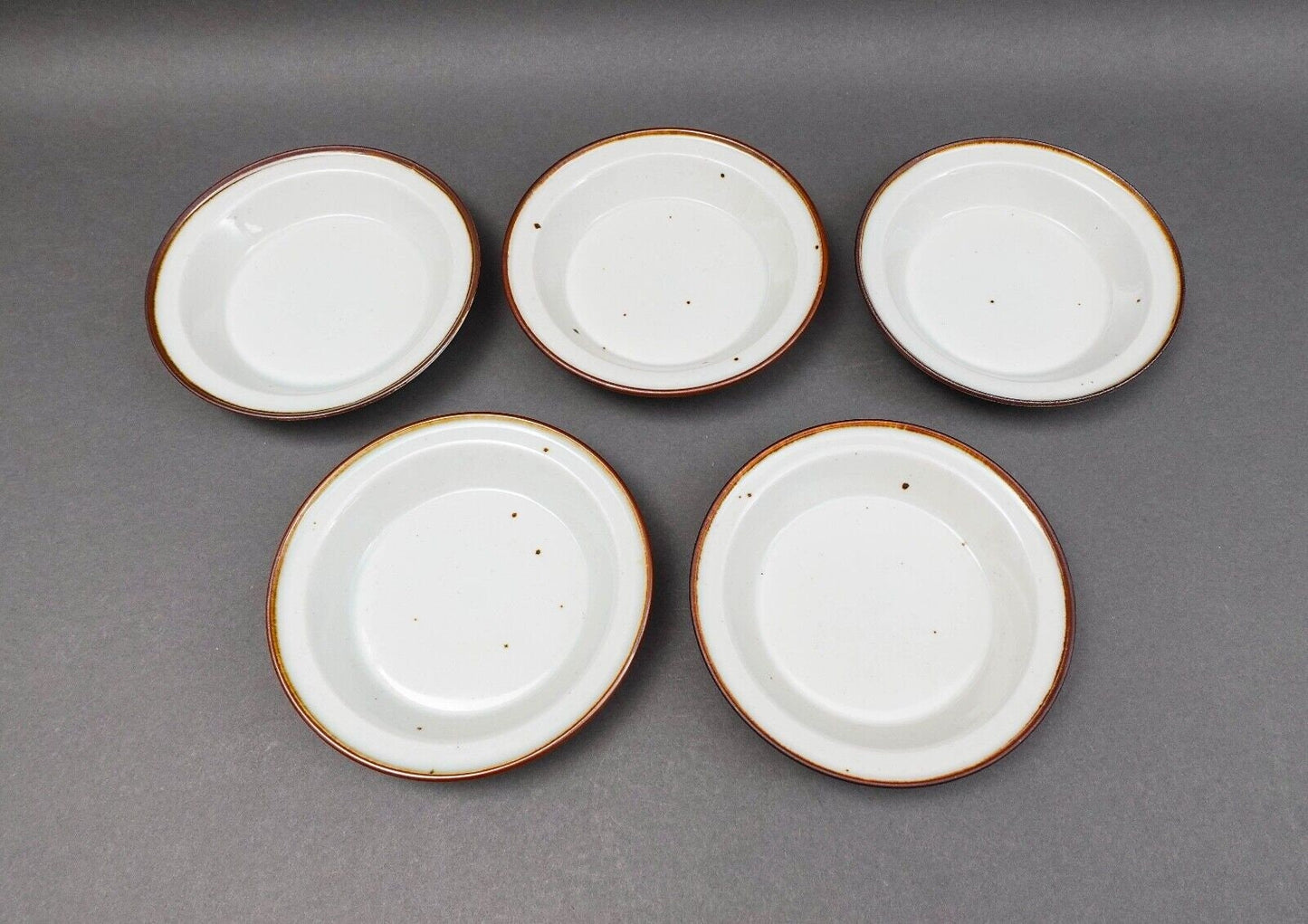 Dansk Denmark Niels Refsgaard Brown Mist 6.25" Fruit Dessert Sauce Bowl Set Of 5