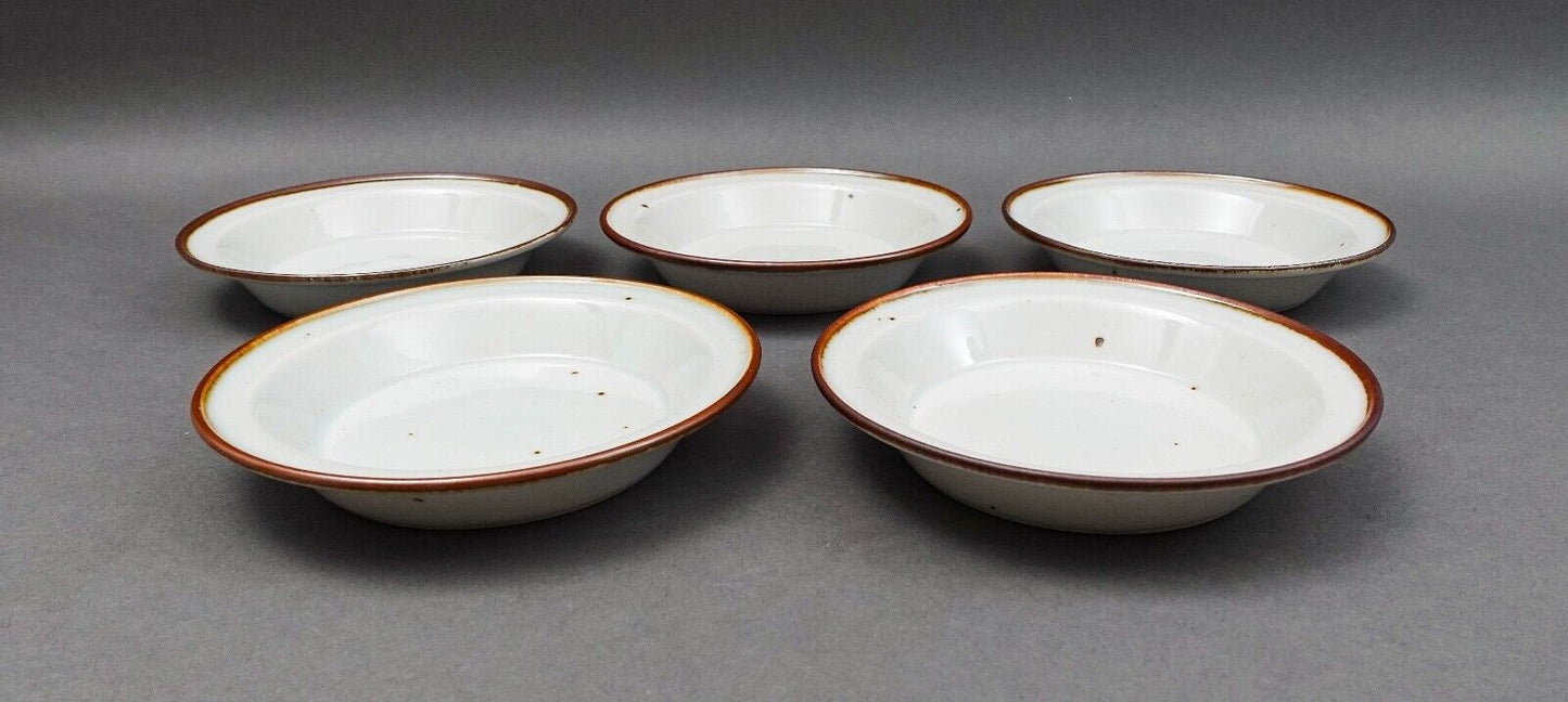 Dansk Denmark Niels Refsgaard Brown Mist 6.25" Fruit Dessert Sauce Bowl Set Of 5