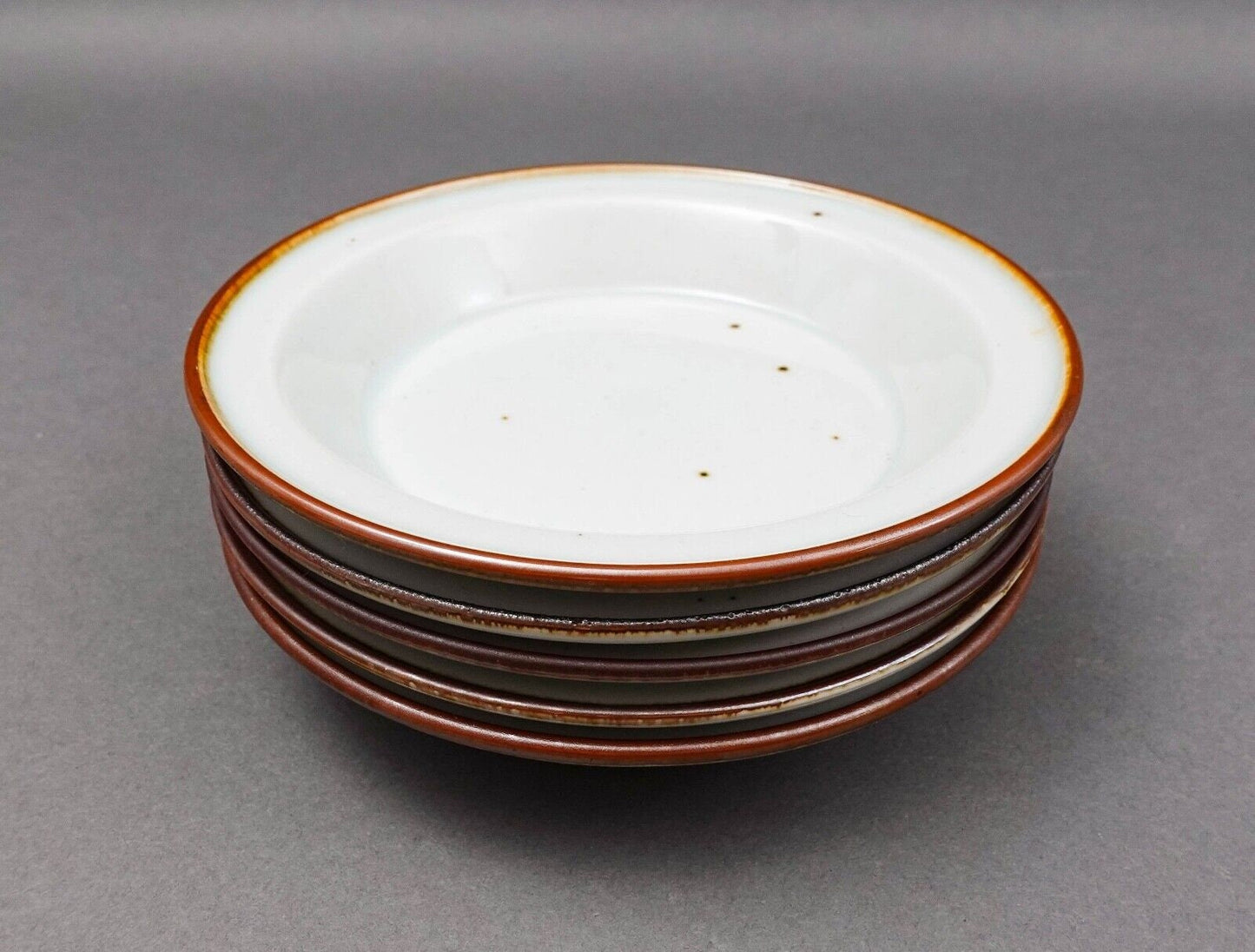 Dansk Denmark Niels Refsgaard Brown Mist 6.25" Fruit Dessert Sauce Bowl Set Of 5