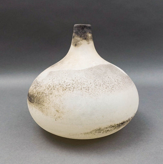Gino Cenedese Murano Italian Vintage Mid Century Scavo Art Glass Vase 7 3/4"