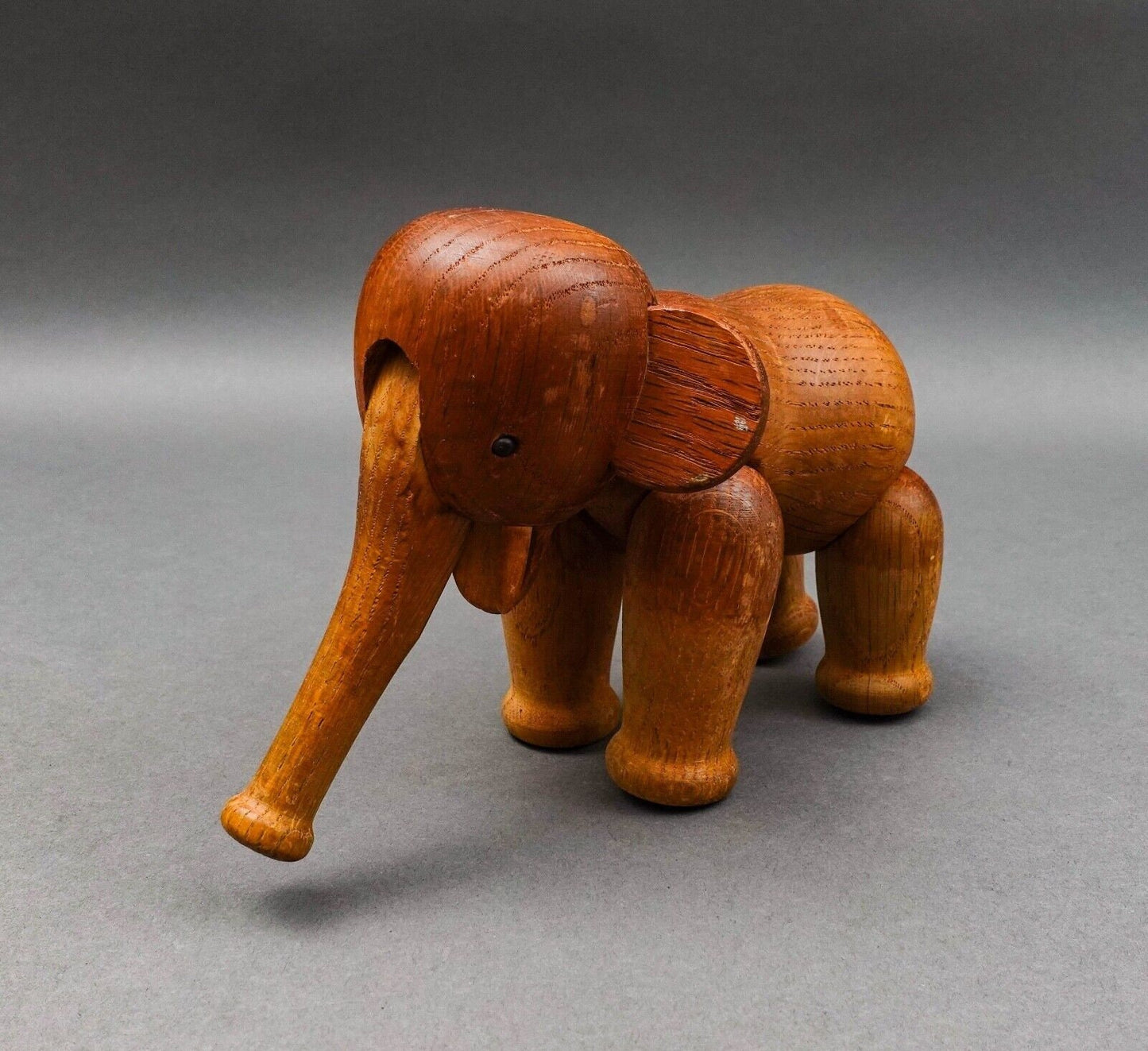 Kay Bojesen Denmark Vintage Mid Century Articulated Wood Teak Elephant Figurine