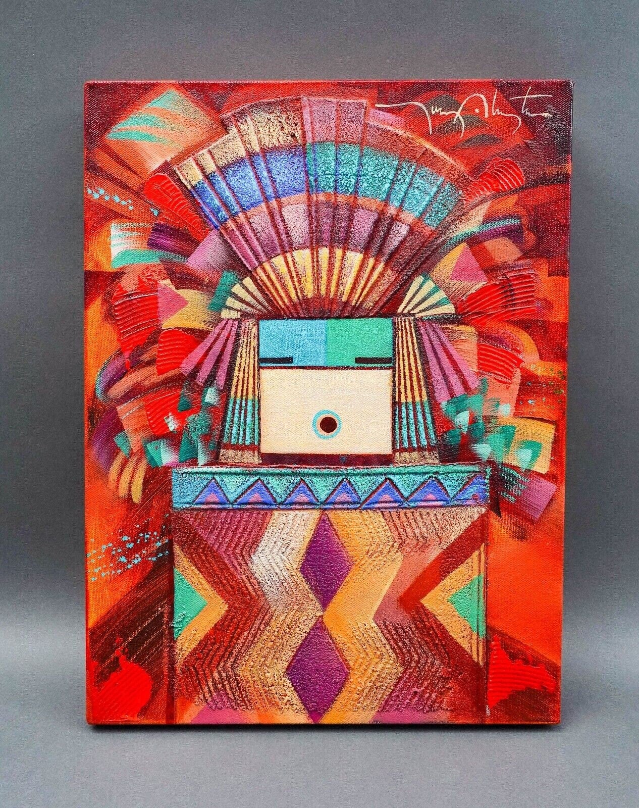 Tony Abeyta (Dine Navajo, B. 1965) Signed Oil On Canvas Painting