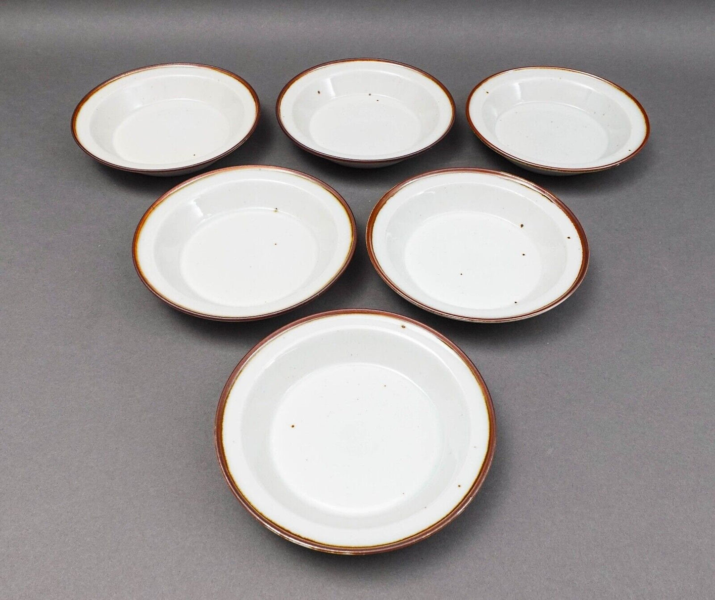 Dansk Denmark Niels Refsgaard Brown Mist 6.25" Fruit Dessert Sauce Bowl Set Of 6