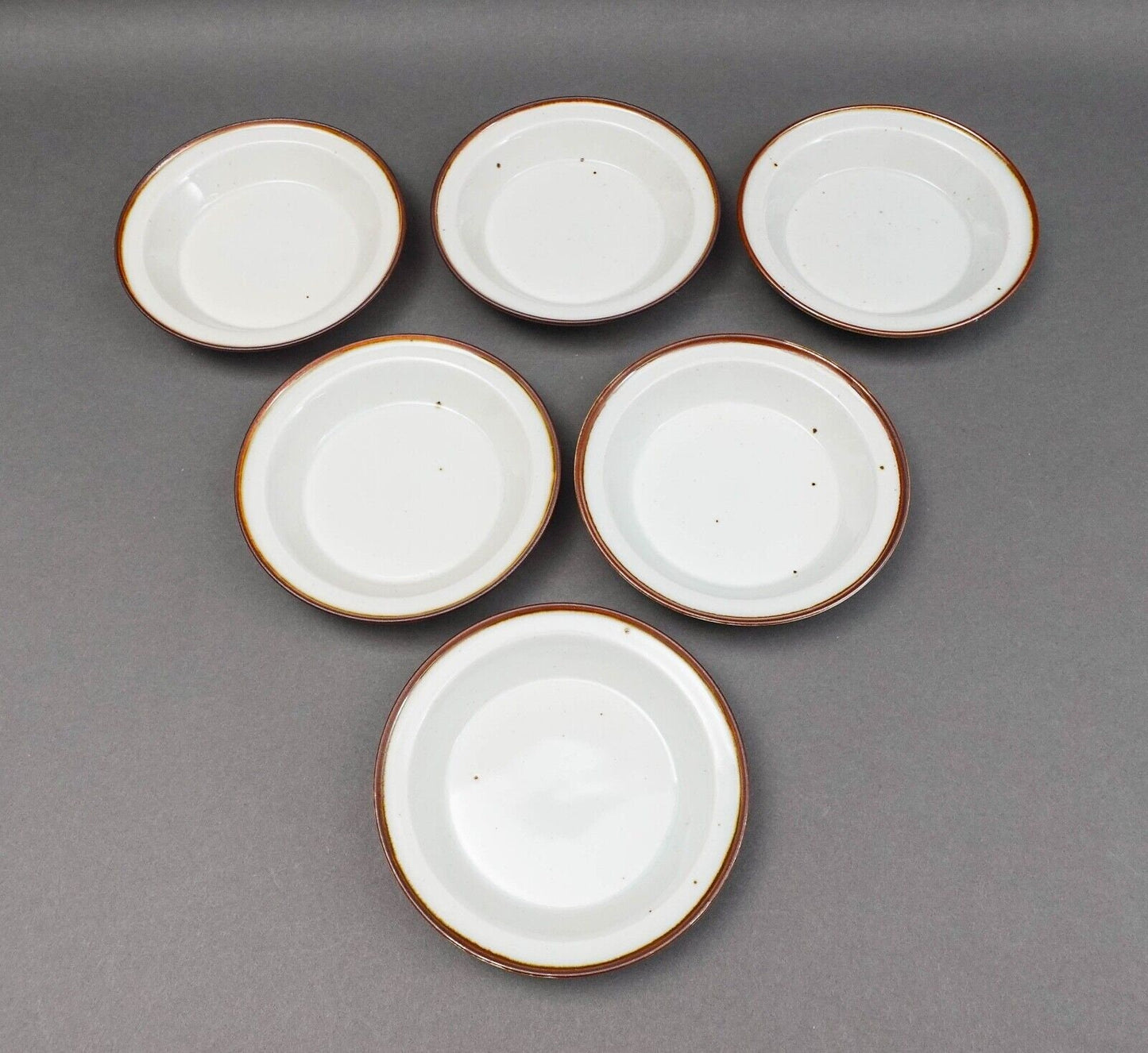 Dansk Denmark Niels Refsgaard Brown Mist 6.25" Fruit Dessert Sauce Bowl Set Of 6