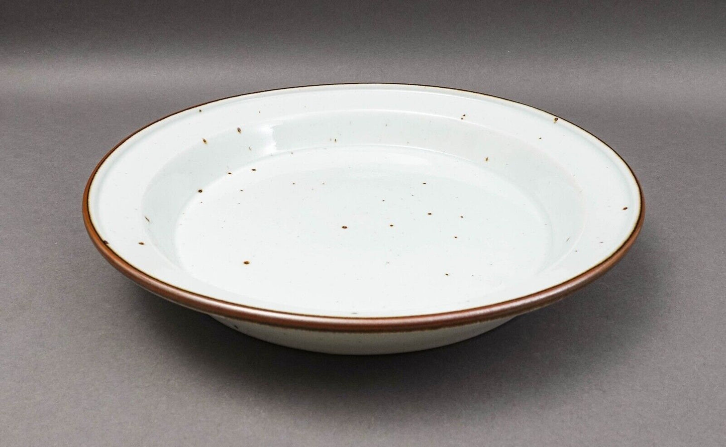 Dansk Denmark Niels Refsgaard Brown Mist 13" Deep Round Bowl Platter Pie Dish