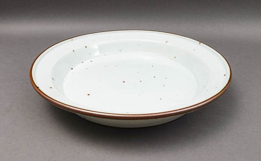 Dansk Denmark Niels Refsgaard Brown Mist 13" Deep Round Bowl Platter Pie Dish
