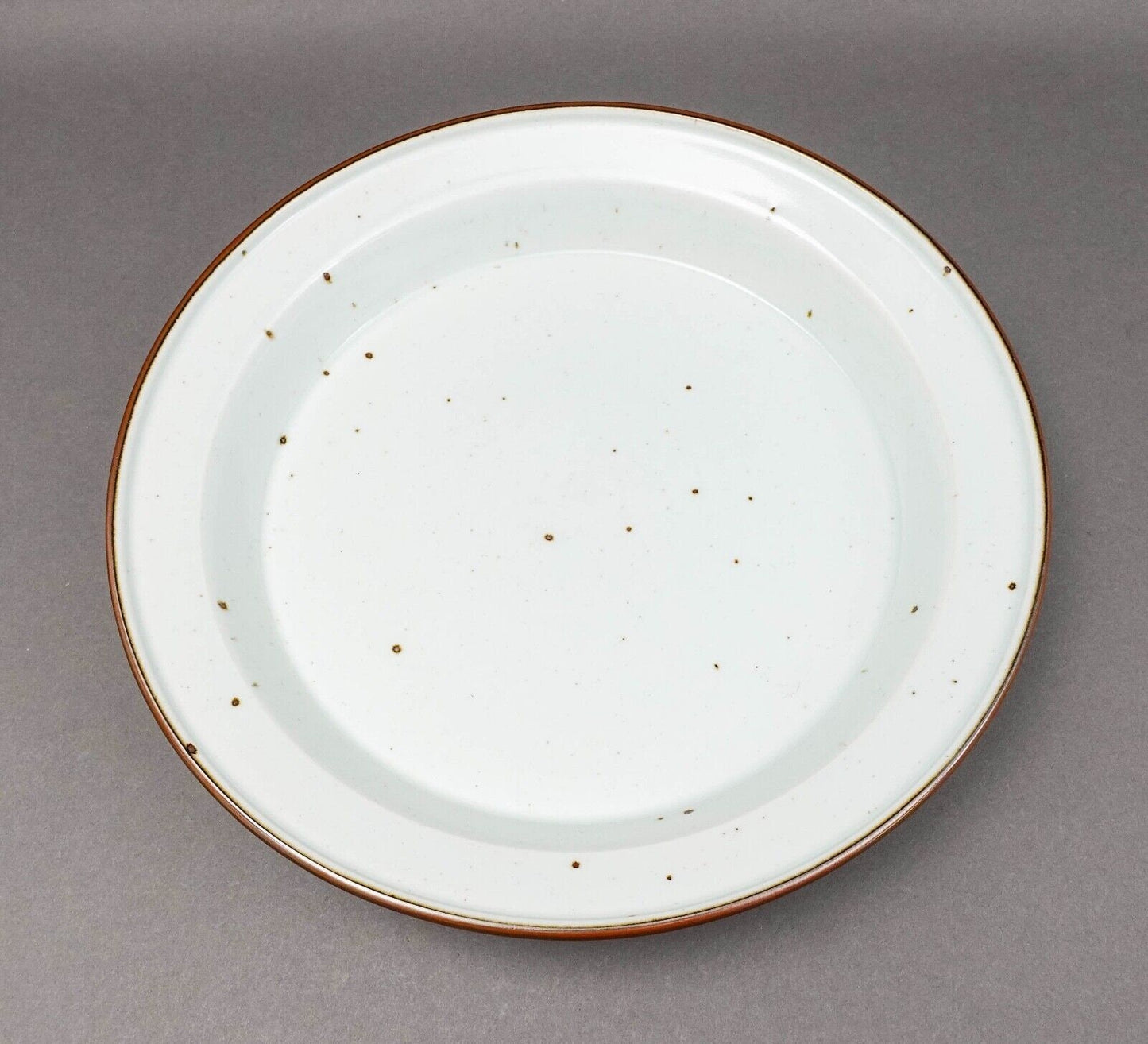 Dansk Denmark Niels Refsgaard Brown Mist 13" Deep Round Bowl Platter Pie Dish