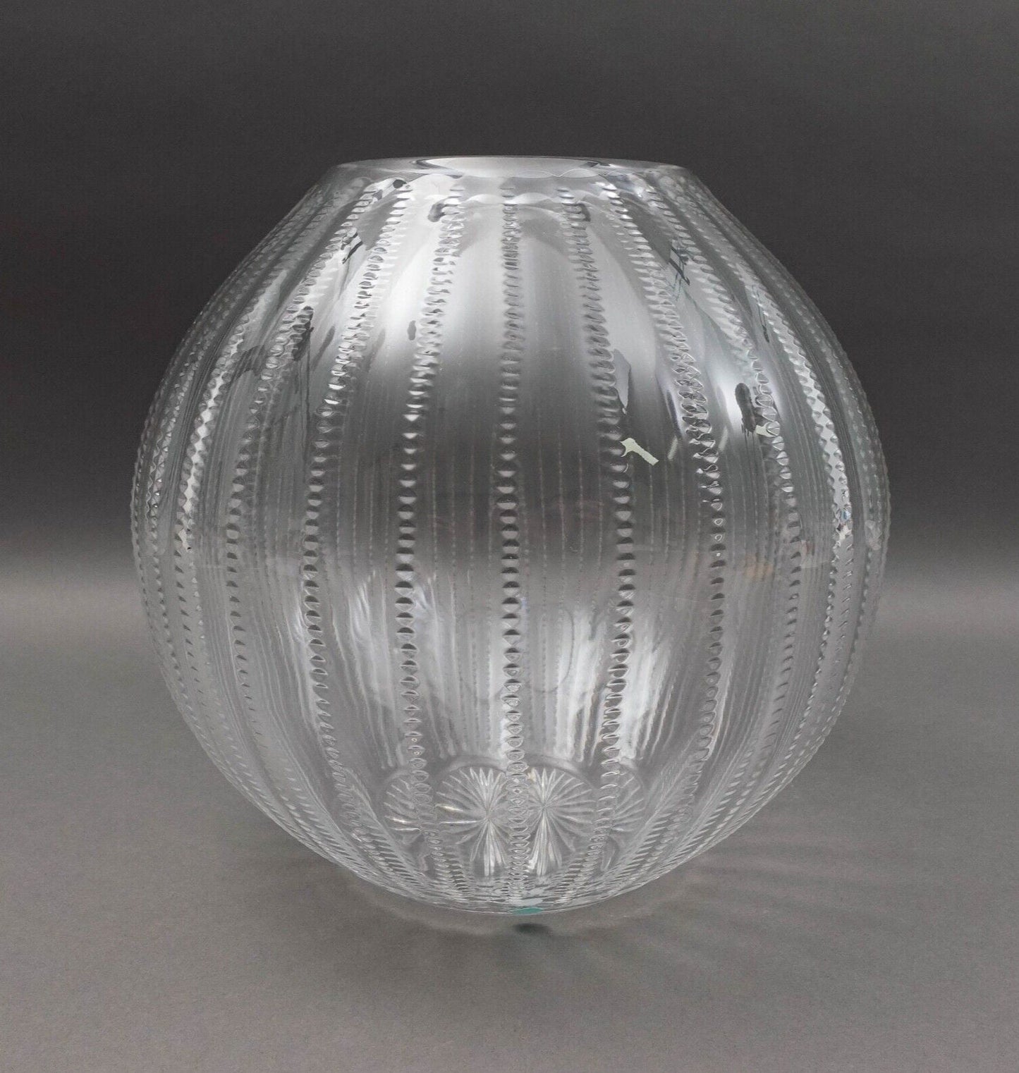 William Yeoward "Inez" For Tiffany & Co. Large Spherical Crystal Vase 11"