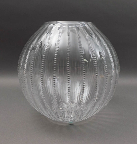 William Yeoward "Inez" For Tiffany & Co. Large Spherical Crystal Vase 11"