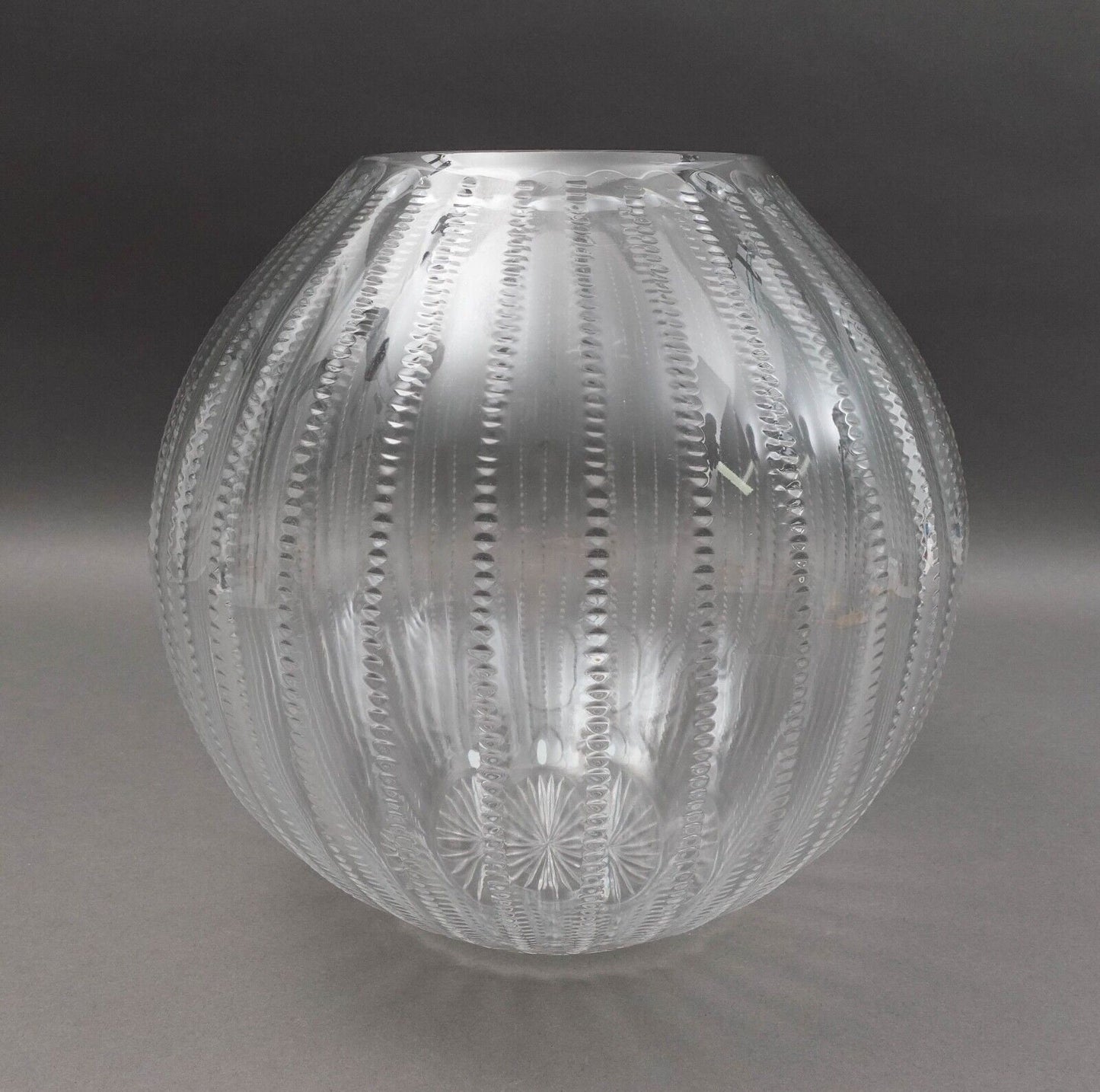 William Yeoward "Inez" For Tiffany & Co. Large Spherical Crystal Vase 11"