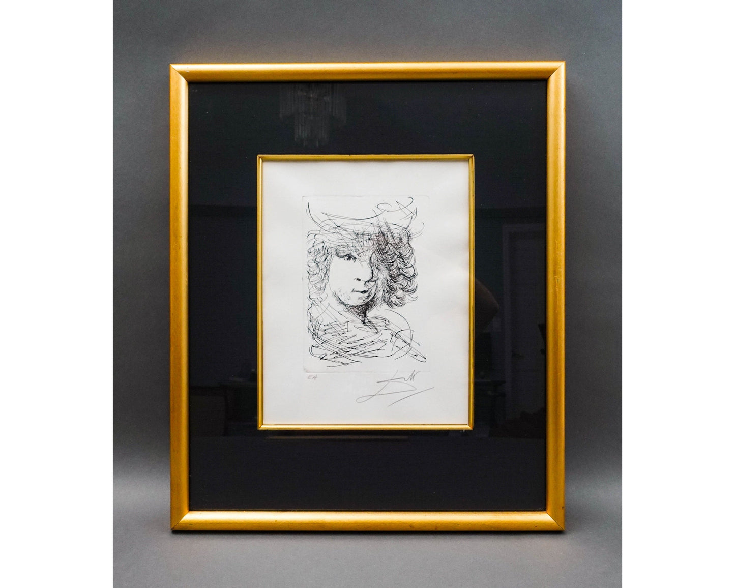 Salvador Dali Signed Rembrandt Van Rijn Etching Immortals Of Art Artist Edition