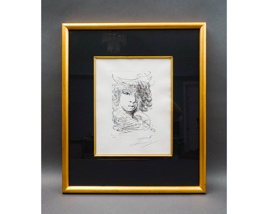Salvador Dali Signed Rembrandt Van Rijn Etching Immortals Of Art Artist Edition