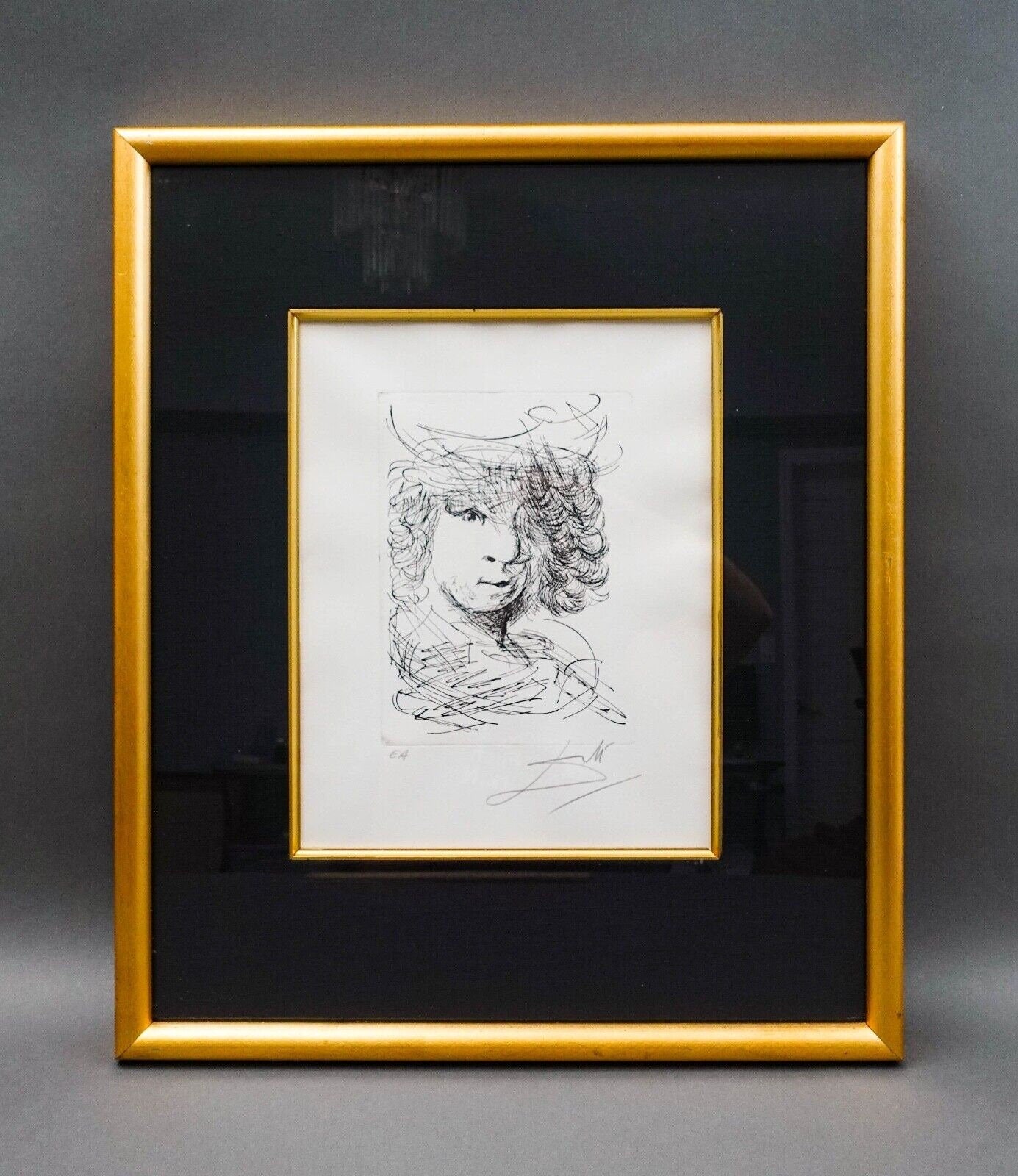 Salvador Dali Signed Rembrandt Van Rijn Etching Immortals Of Art Artist Edition